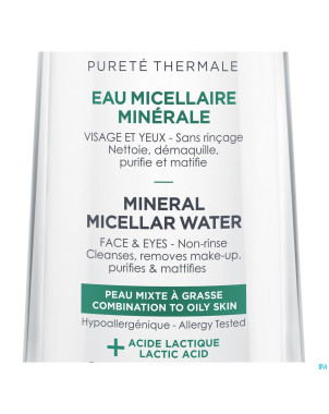 Vichy pt eau micellaire peau mixte grasse    400ml