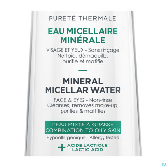 Vichy pt eau micellaire peau mixte grasse    200ml