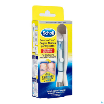 Scholl 2en1 ongles abimes mycoses 3,8ml + 5 limes