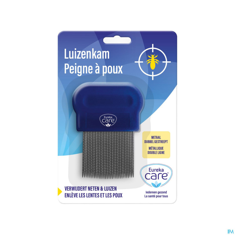 Eureka care a/poux metallique double raye