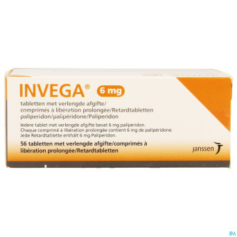 Invega 6mg lib.prolongee comp 56 x 6mg pip
