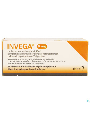 Invega 6mg lib.prolongee comp 56 x 6mg pip