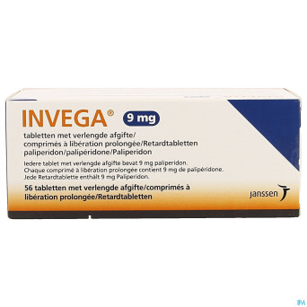 Invega 9mg lib.prolongee comp 56 x 9mg pip