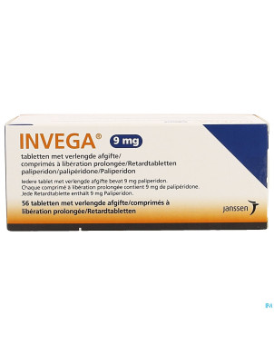 Invega 9mg lib.prolongee comp 56 x 9mg pip