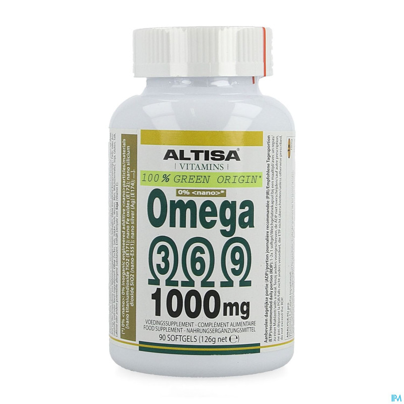 Altisa omega 3 6 9 vegetal 1000mg    softgels 90