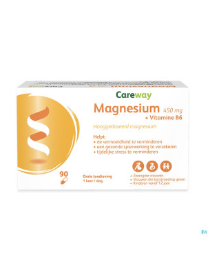Careway magnesium 450mg + vitamine b6 caps 90