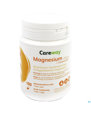 Careway magnesium 450mg + vitamine b6 caps 180