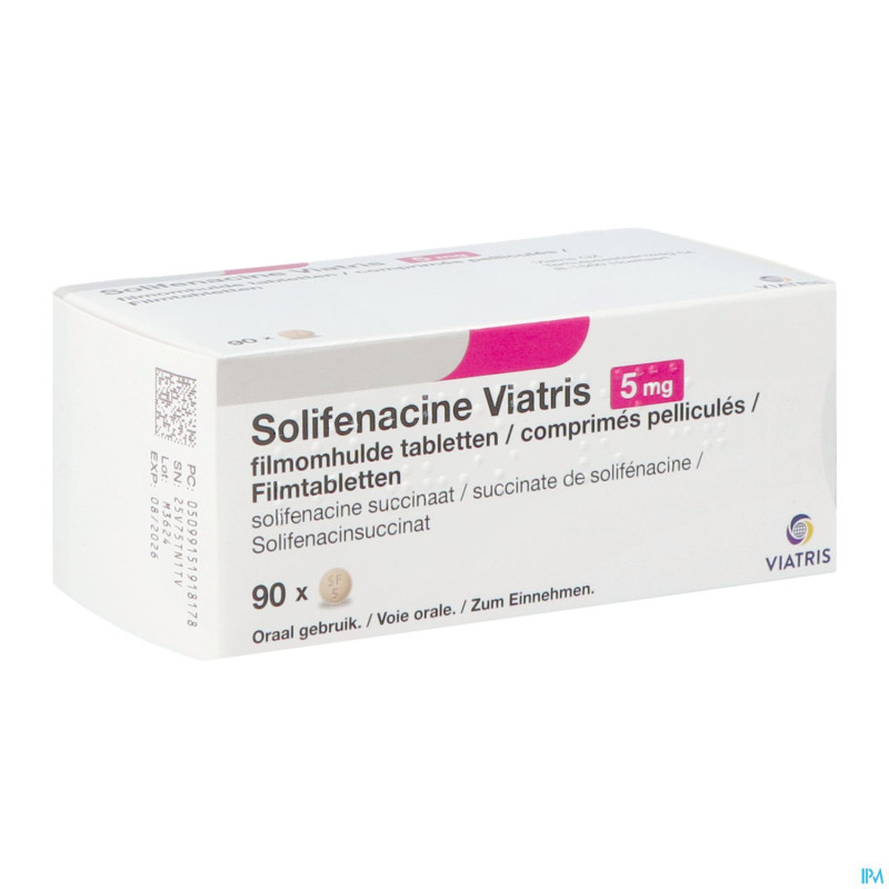 Solifenacine viatris 5mg comp pell 90