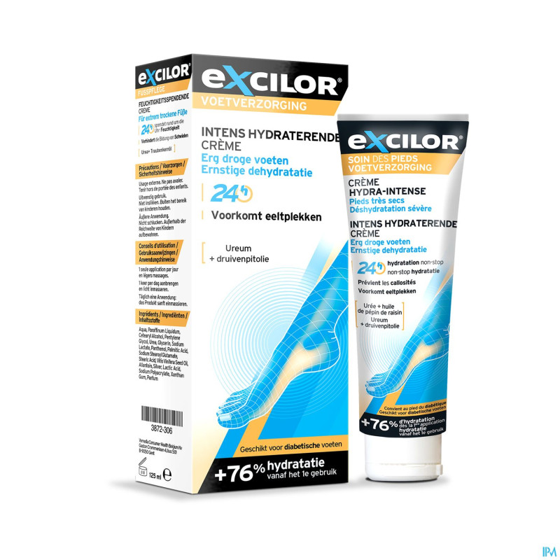 Excilor soin pieds creme hydra intense    125ml