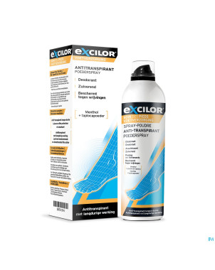 Excilor soin pieds a/transpirant spray pdr 150ml