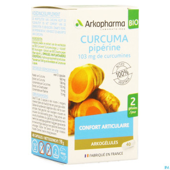 Arkogelules curcuma bio    caps 40