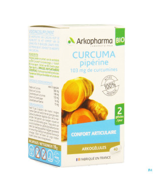 Arkogelules curcuma bio    caps 40