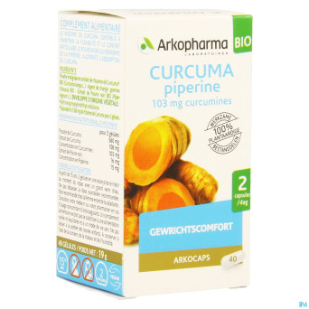 Arkogelules curcuma bio    caps 40