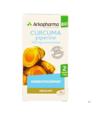 Arkogelules curcuma bio    caps 40
