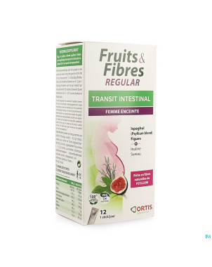 Ortis fruits&fibres regular    sticks 12