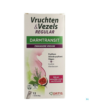 Ortis fruits&fibres regular    sticks 12