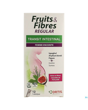 Ortis fruits&fibres regular    sticks 12