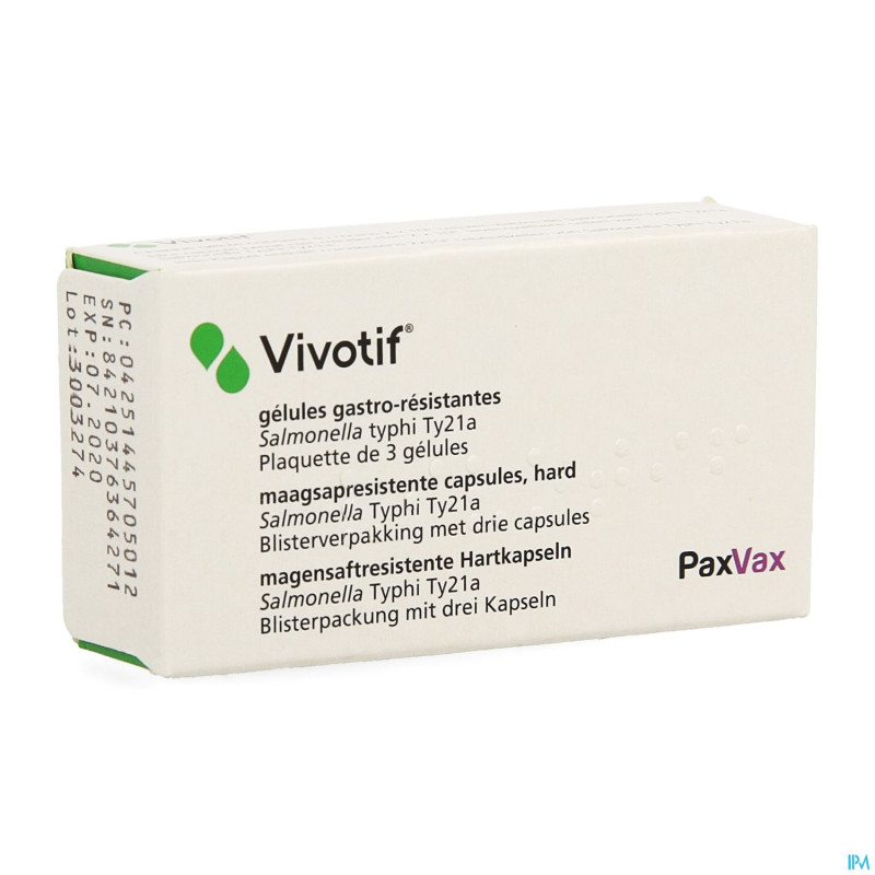 Vivotif gastro resist caps dur  3