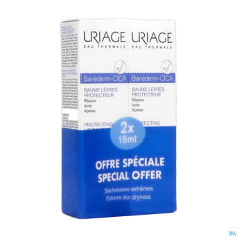 Uriage bariederm levres baume tube 2x15ml    promo