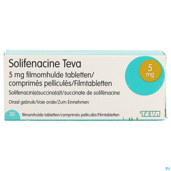 Solifenacine teva comp pell 30 x  5mg