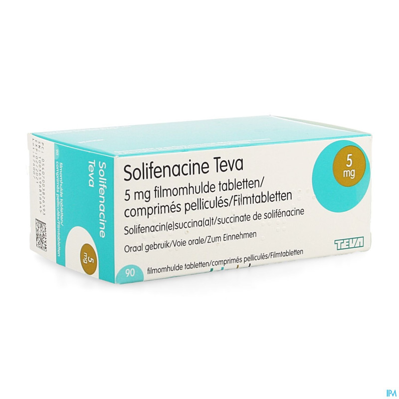 Solifenacine teva comp pell 90 x  5mg