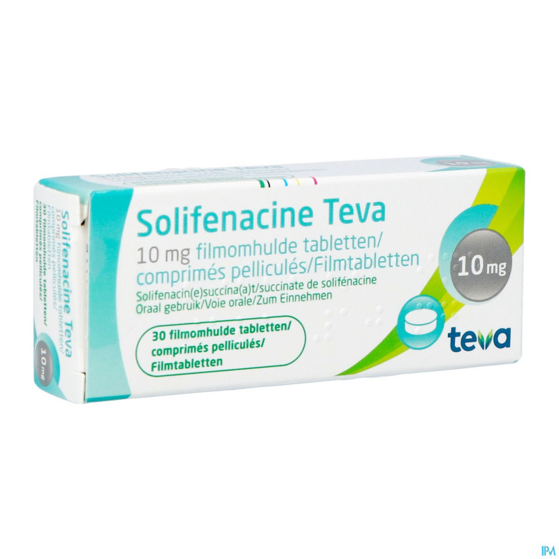 Solifenacine teva comp pell 30 x 10mg