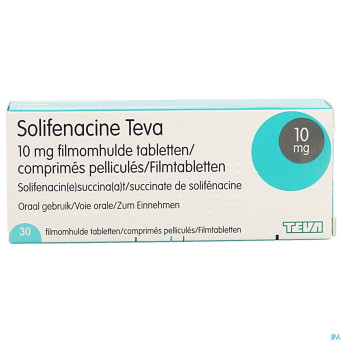 Solifenacine teva comp pell 30 x 10mg
