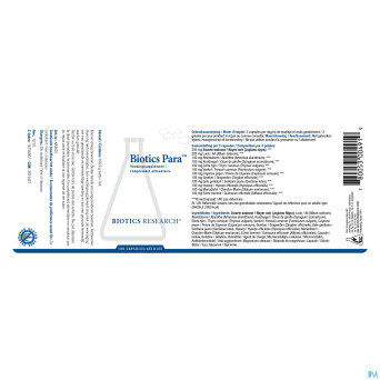 Biotics para    caps 180