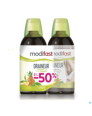Modifast draineur ananas 2x500ml promo
