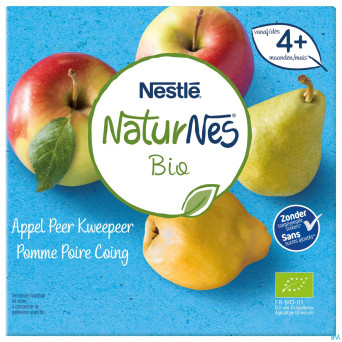 Naturnes pomme poire coing    pot 4x90g