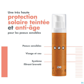 Avene sol spf50+  creme a/age teinte 50ml