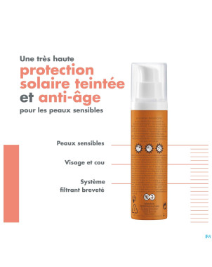 Avene sol spf50+  creme a/age teinte 50ml