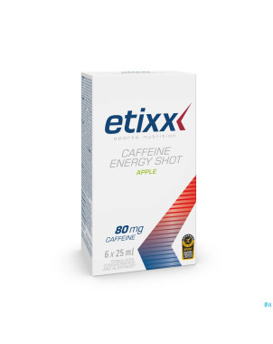 Etixx caffeine energy shot   6x25ml