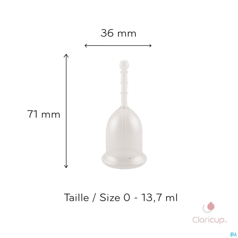 Claricup coupelle menstruelle taille 0 duo pack