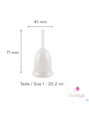 Claricup coupelle menstruelle taille 1 duo pack