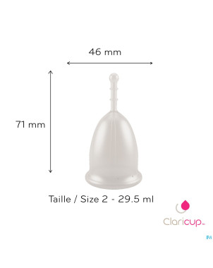 Claricup coupelle menstruelle taille 2 duo pack