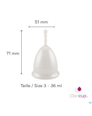 Claricup coupelle menstruelle taille 3 duo pack