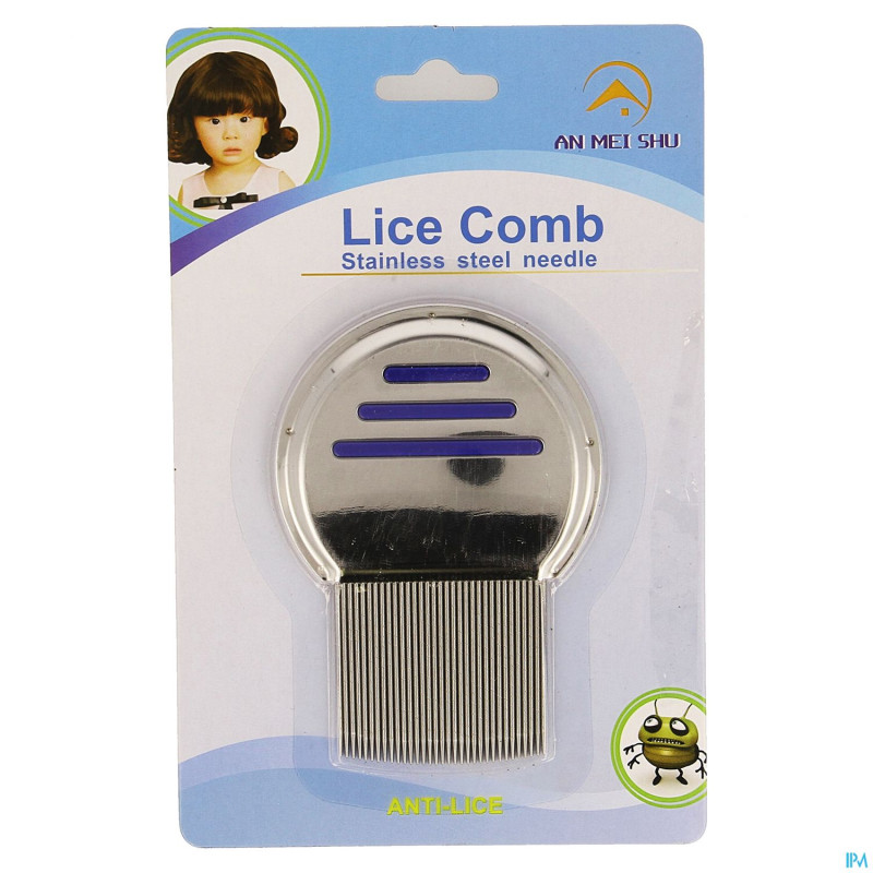 Wolf peigne a poux metal dent longue torsade