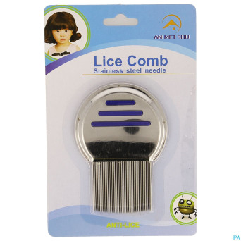 Wolf peigne a poux metal dent longue torsade