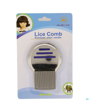 Wolf peigne a poux metal dent longue torsade