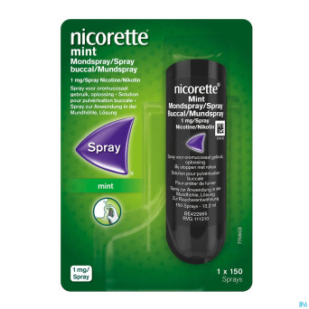Nicorette mint 1mg spray buccal s/sucre 150