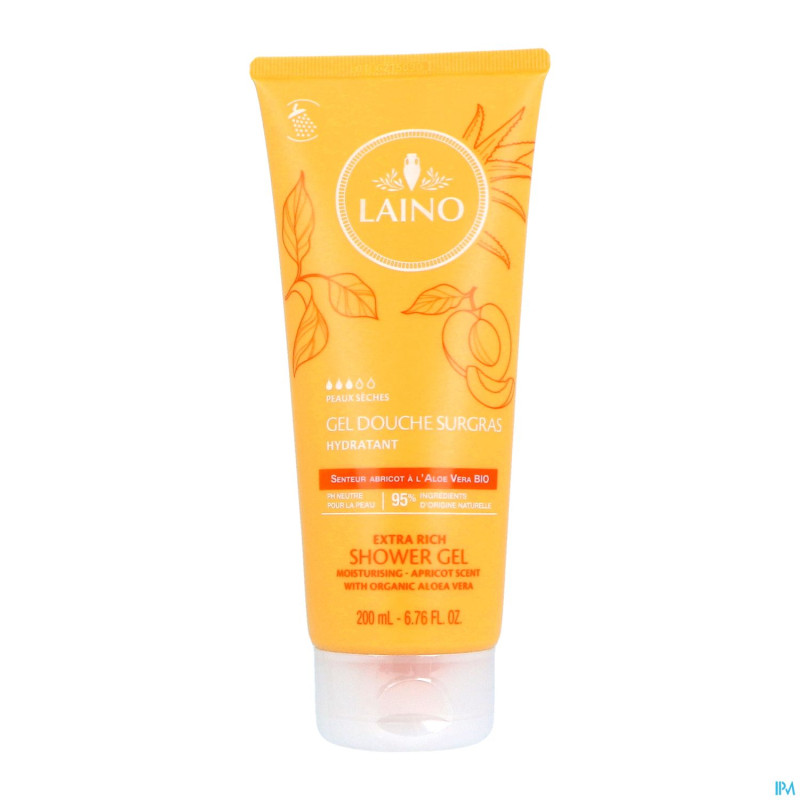 Laino gel douche surgras abricot    200ml