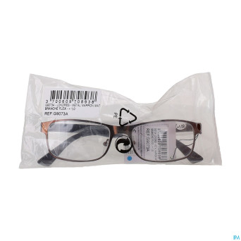 Visioptica lun. londres metal marron mat flex +3,5