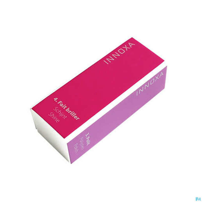 Innoxa lime ongles polissoir 4 faces 9x3,6x2,9cm