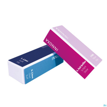 Innoxa lime ongles polissoir 4 faces 9x3,6x2,9cm