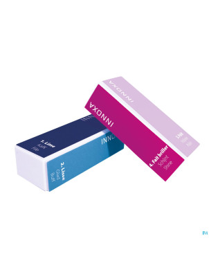 Innoxa lime ongles polissoir 4 faces 9x3,6x2,9cm