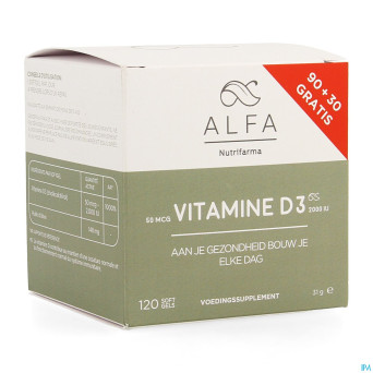 Alfa vitamine d3 50mcg softgel 120