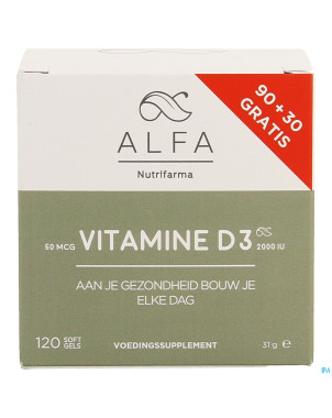 Alfa vitamine d3 50mcg softgel 120