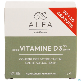 Alfa vitamine d3 50mcg softgel 120