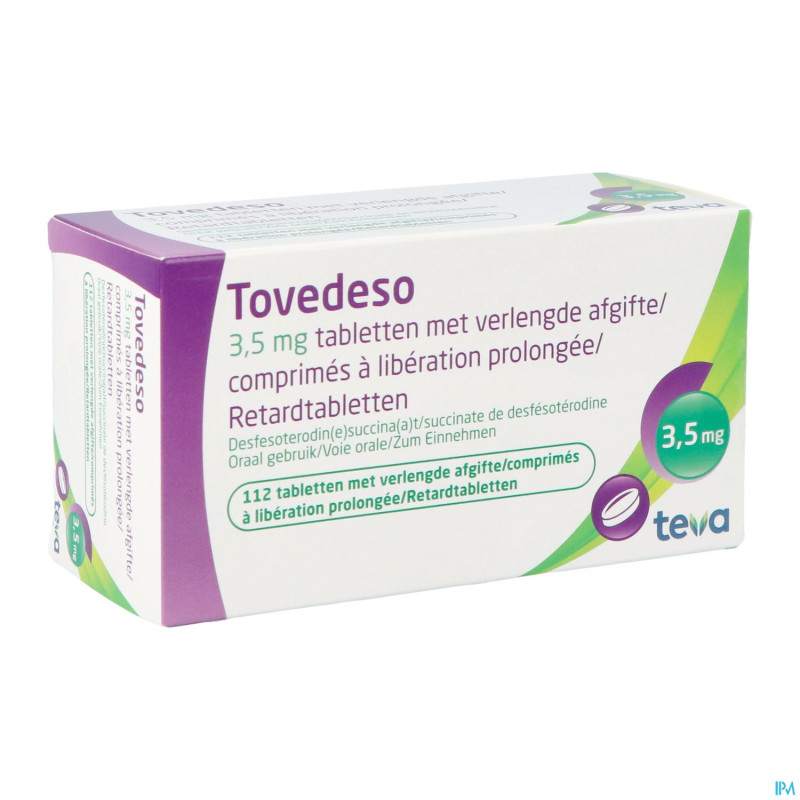Tovedeso 3,5mg liberation prol. comp 112 x 3,5mg